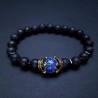 Náramek z lávových kamenů a lazurit