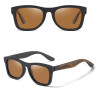 Tmavě dřevěné sluneční brýle - hnědé