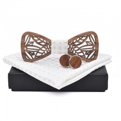 Dřevěný motýlek Vyřezaný - Bílý II