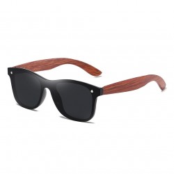 Luxusní dřevěné sluneční brýle - černé