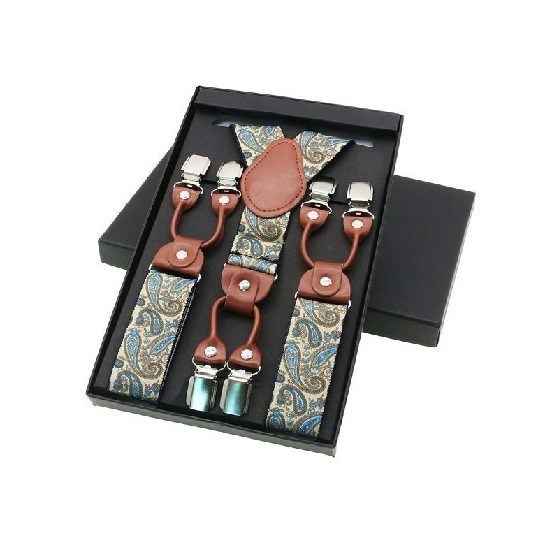 Pánské kšandy žlutomodré Lucas