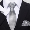 Kravata Černobílá Whitney| Manžetové knoflíčky | Kapesníček