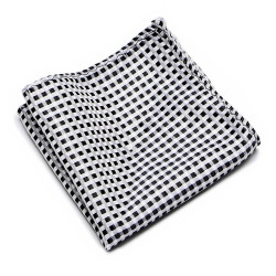 Kravata Černobílá Whitney| Manžetové knoflíčky | Kapesníček