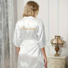 Saténový dámský župan pro družičky - bílý Bridesmaid