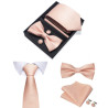 Set Peach Kravata | Motýlek | Manžetové knoflíčky | Kapesníček
