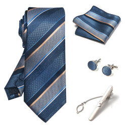 Kravata Bowie | Manžetové knoflíčky | Spona | Kapesníček