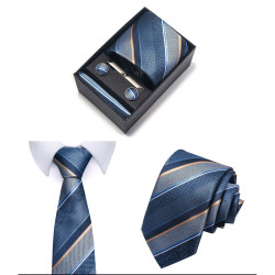 Kravata Bowie | Manžetové knoflíčky | Spona | Kapesníček