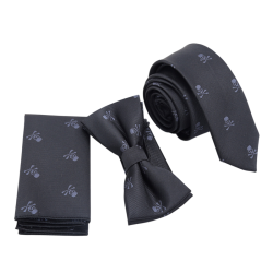 SET Skull Kravata | Motýlek | Kapesníček
