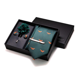 SET Liška Kravata | Kapesníček | Manžetové knoflíčky