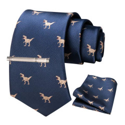 SET Dinosaur T-Rex Kravata | Kapesníček | Manžetové knoflíčky