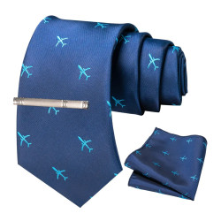 SET Letadlo Kravata | Kapesníček | Manžetové knoflíčky