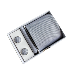 Kravata Černobílá Winnie | Manžetové knoflíčky | Kapesníček