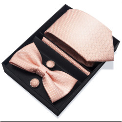 Set Peach Kravata | Motýlek | Manžetové knoflíčky | Kapesníček