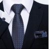 Kravata Modrá Bono | Manžetové knoflíčky | Kapesníček