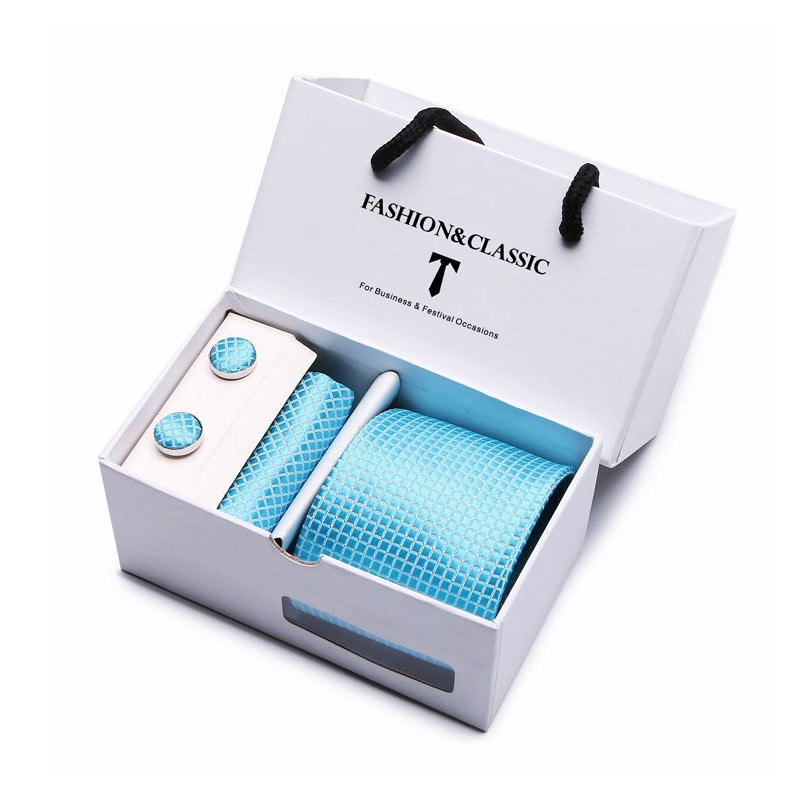 Kravata Tyrkysová Talia | Manžetové knoflíčky | Kapesníček