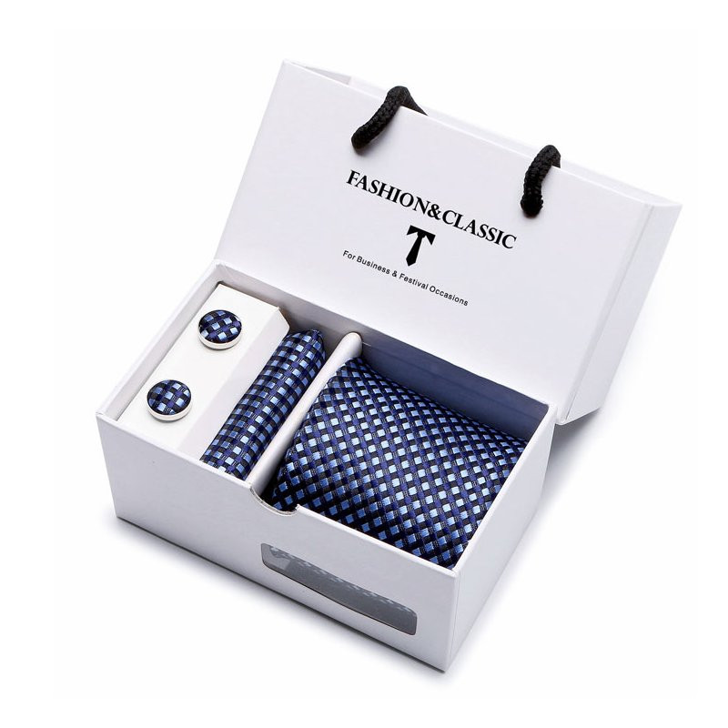 Kravata Modrá Bluey | Manžetové knoflíčky | Kapesníček