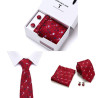 Kravata Červená Royal | Manžetové knoflíčky | Kapesníček