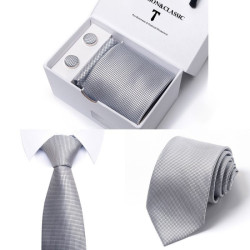 Luxusní Kravata Silverstone | Manžetové knoflíčky | Kapesníček