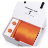 Luxusní Kravata Orange| Manžetové knoflíčky | Kapesníček