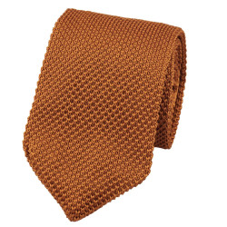 Pletená pánská kravata Mustard