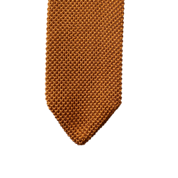 Pletená pánská kravata Mustard