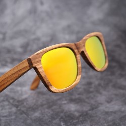 Dřevěné sluneční brýle - žluté