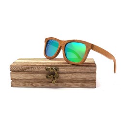 Dřevěné sluneční brýle - zelené
