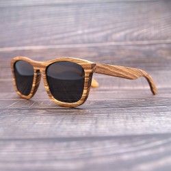 Dřevěné sluneční brýle - černé